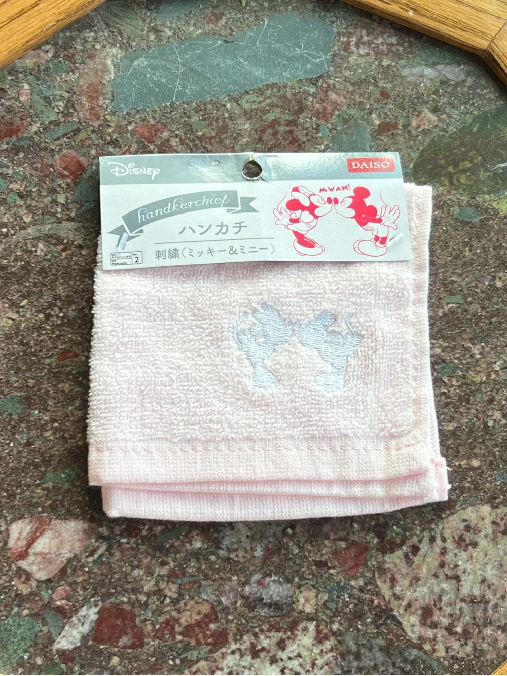 Disney Daiso Minnie and Mickey Cotton Washcloth